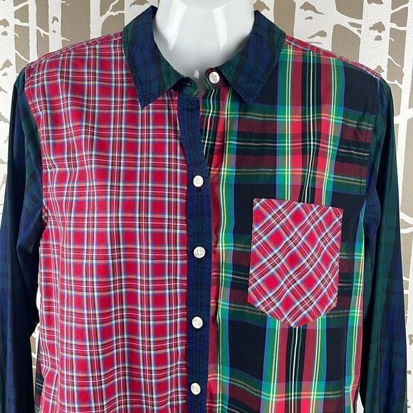 Vineyard Vines Relaxed Fit Mixed Plaid Button Front Shirt 10 - Picture 5 of 8